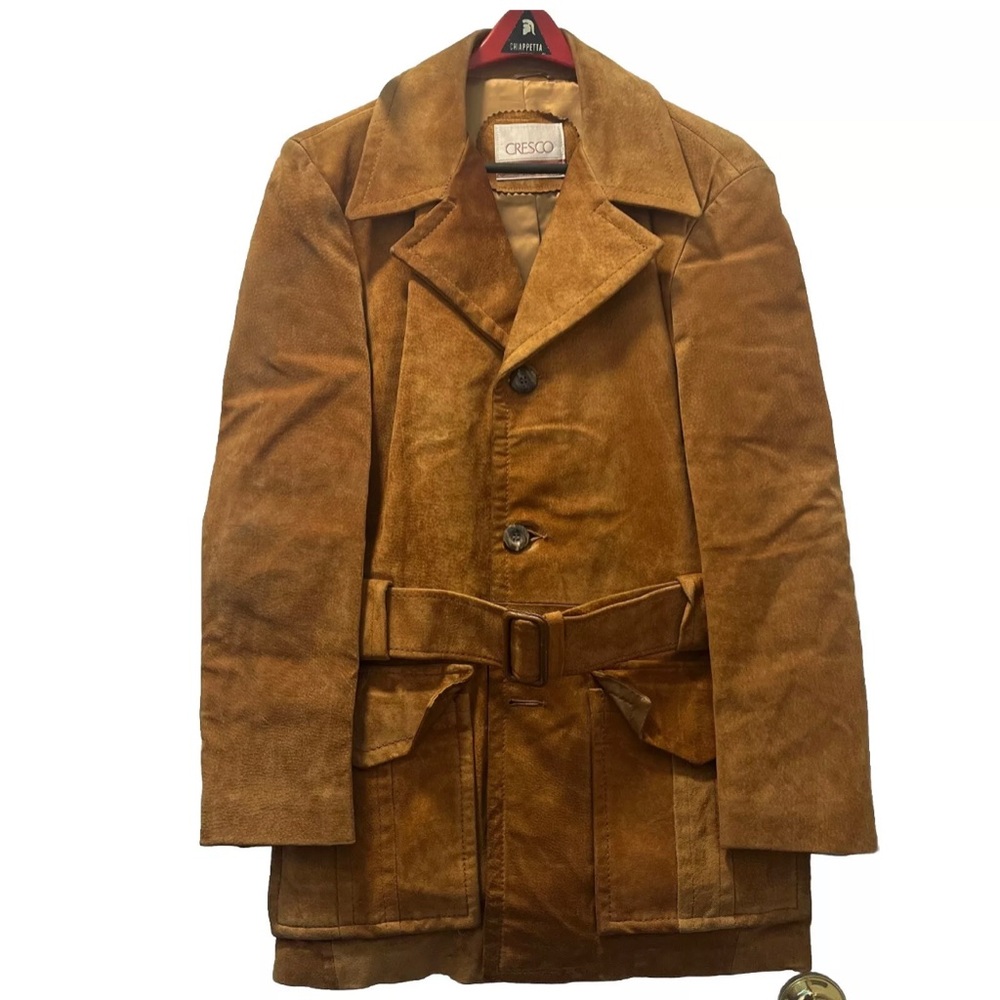 Men’s Vintage Cresco suede leather jacket size 44